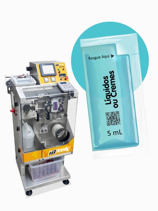 MK5 - máquina para fracionamento de líquidos, xaropes, fitoterápicos em sachês